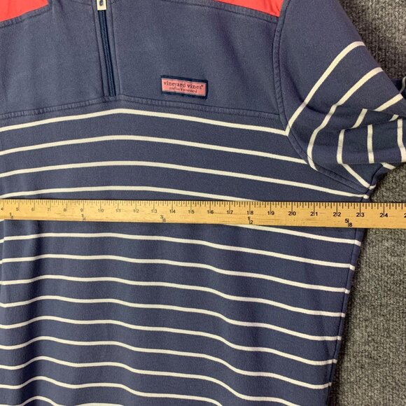 Vineyard Vines Mens Striped Half-Zip Pullover Sweatshirt Blue/Red Size M - Picture 5 of 10